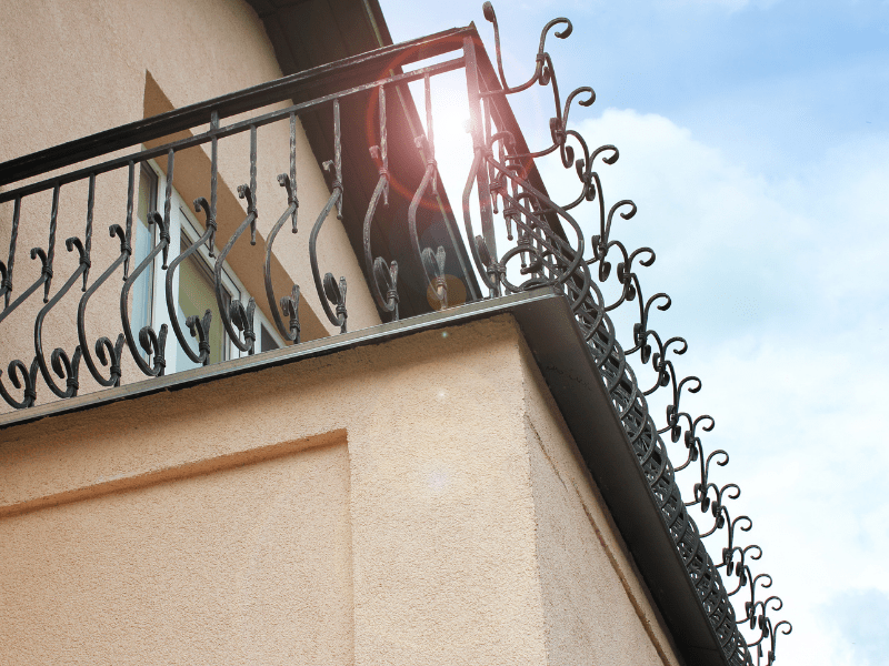 wrought iron balustrade